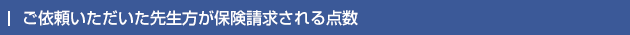 ご依頼いただいた先生方が保険請求される点数