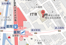 佐田病院の地図
