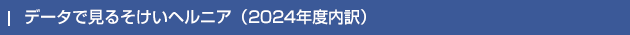データで見るそけいヘルニア（2024年度内訳）